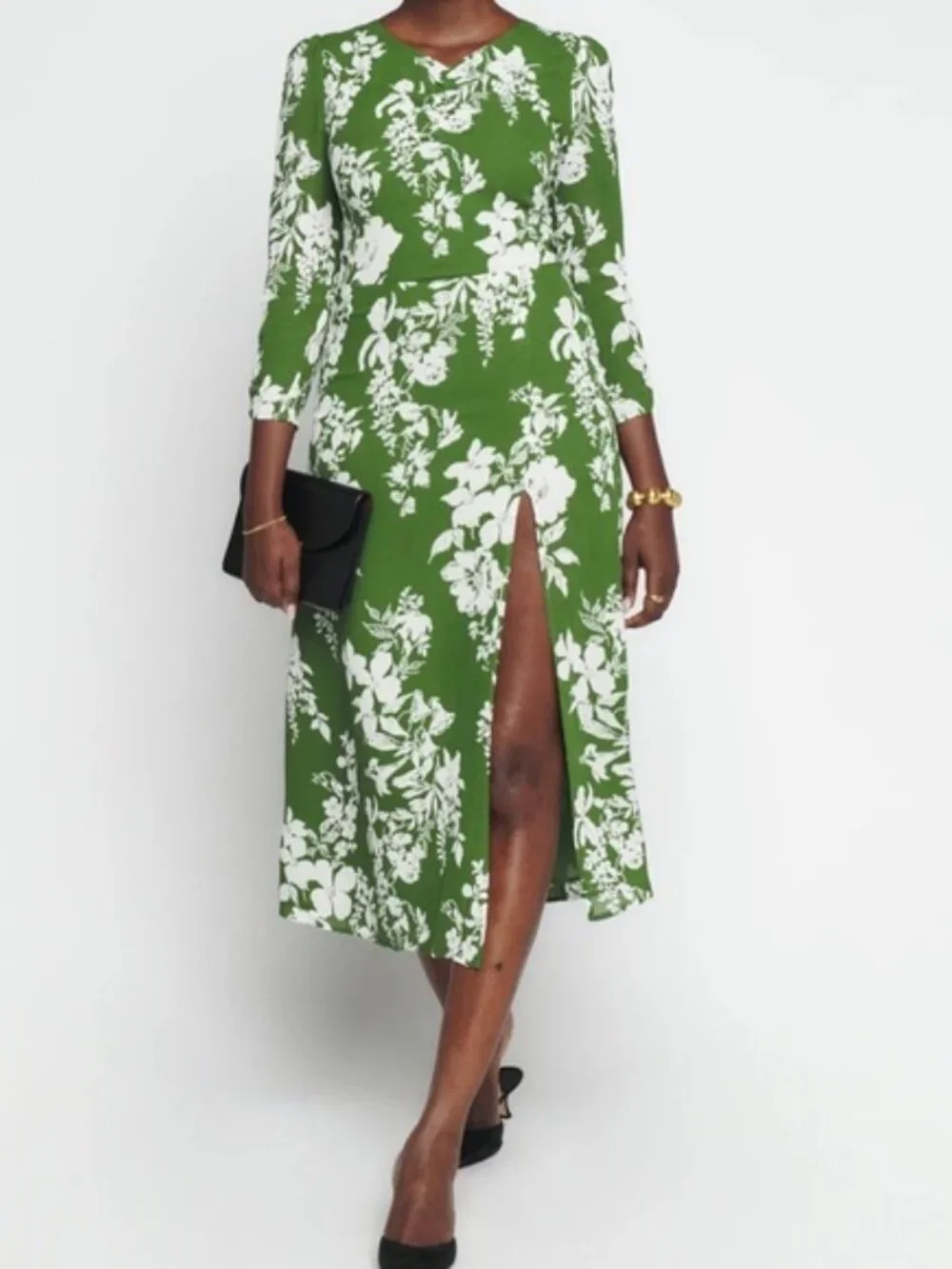 NWT- Reformation Forest Dress in Mystique